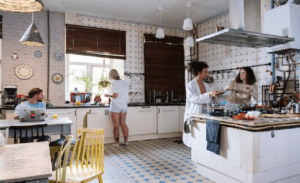 Sharing a kitchen facility helps while on solo travel on a tight budget