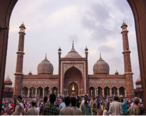 Jama Masjid with huge crowd fr Namaj 