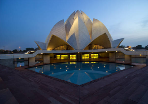  beautiful Lotus Temple and front waterbody 